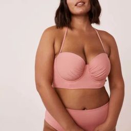 La Vie En Rose Pink Bandeau Bikini Top-picture-6