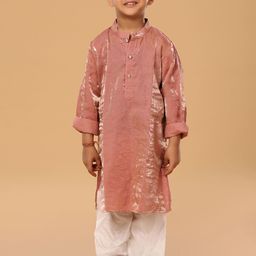 The Mini Trunk Boys Band Collar Kurta With Trousers-23