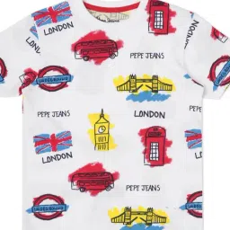 Pepe Jeans Boys White Printed T-Shirt-picture-31