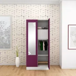 Godrej Interio Slimline 2-Door Steel Almirah, Purple (1-Year Warranty, 1 Locker)-image-20
