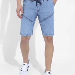 Campus Sutra Blue Regular Fit Denim Shorts-picture-20