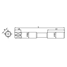 TOTEM UNF Straight Flute HSS Hand Tap 5/16 Inch image 2