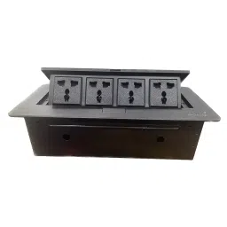 Mak World Hydraulic Popup Box with 4 Power Desktop Socket, Assorted-15