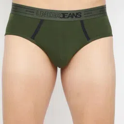 UnderJeans by Spykar Olive Regular Fit Briefs-image-29