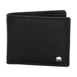 BROWN BEAR Black Leather Slim Bi-Fold Wallet for Men-picture-33