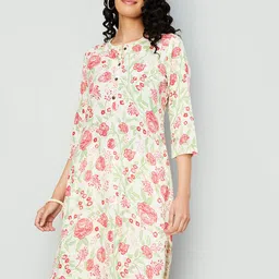 max Women Floral Printed Mirror Work Kurta-35