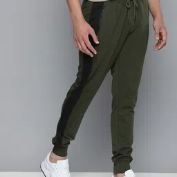 Harvard Men Solid Joggers with Side Stripes-image-27