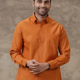 Ramraj Men Spread Collar Solid Formal Shirt-image-92