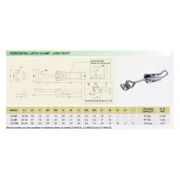 Toolfast 80 Kg Horizontal Latch Clamp LC-50-L-S.S image 2