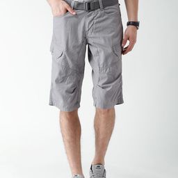 Celio Men Grey Cargo Shorts-image-14