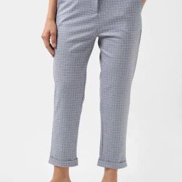 Van Heusen Grey Chequered Trousers-25