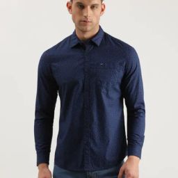 Lee Navy Slim Fit Printed Shirt-image-44
