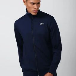 Reebok Navy Cotton Regular Fit Sports Jacket-image-93
