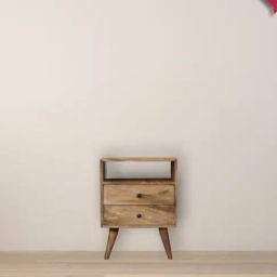 Artisan Furniture Brown Wood Classic Oakish Bedside Table-image-16