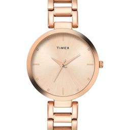 Timex Women Brass Dial & Stainless Steel Bracelet Style Straps Analogue Watch TW000X276-picture-37