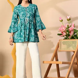 Anouk Rustic Women Floral Printed Pure Cotton Kurti-picture-0