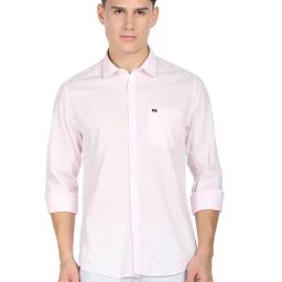 AD by Arvind Light Pink Slim Fit Shirt-picture-27
