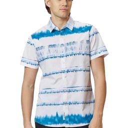 Being Human White & Blue Slim Fit Printed Shirt-picture-14
