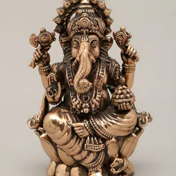 Exotic India Rose Gold Ekadanta Ganesha Brass Idol Showpiece-image-48