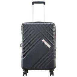VIP Arlington-uni Black Striped Hard Medium Trolley Bag - 45 cm-48