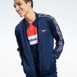 Reebok Navy Slim Fit Self Pattern Sports Jacket-picture-29