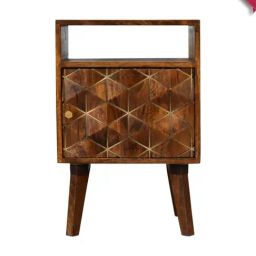 Artisan Furniture Brown Wood Samara Bedside Table-image-65