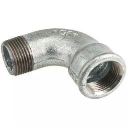 Georg Shrt Elbow Fischer Galvanised malleable Iron Fitting 90° Short male BSPT 1in to Female BSPP 1in, 770011206 (Pack of 5)-image-47