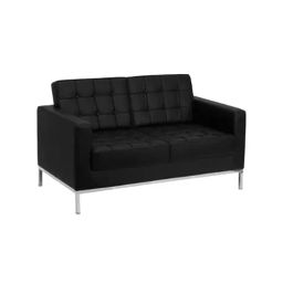 Modern India Seating MISSF19 2 Seater Leatherette Office Sofa , Black-image-76