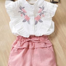 INCLUD Girls Printed Shirt with Shorts-image-42