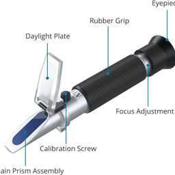 Erma EHB-32ATC Illuminated Automatic Temperature Compensation 0-32% Brix Refractometer For Beer Wine Cnc,coolant, lubricant Fruit Etc image 4