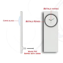 OLIVE TREE White & Black Printed Rectangular Shaped Contemporary Wall Clock image 2