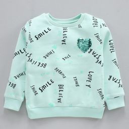 Vitamins Full Sleeves Brushed Fleece Sweatshirts Text Printed - Blue-image-41