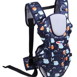 Chinmay Kids 3 Way Baby Carrier With Detachable Bib & Head Cushion Ergonomic Multi Functional Baby Carrier Dark Blue Back Carry-picture-12