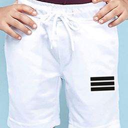 NUSYL Placement Taped Detail  Shorts - White-image-78
