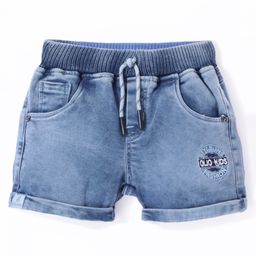 Olio Kids Mid Thigh Denim Washed  Shorts - Light Blue-picture-48