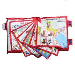 Baby Miniature Kids Learning Pillow Cum Cloth Book Red (Design May Vary) - English Hindi-picture-10