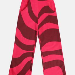 MINI KLUB Cotton Abstract Printed Pant - Maroon-image-97