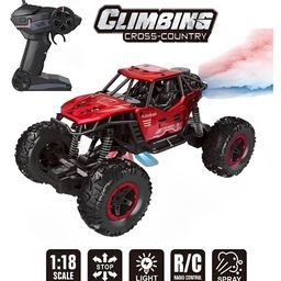 ADKD 1:18 Scale Remote Control Car for Kids with Mist Smoke Spray Function 2 WD Monster Truck Rock Crawler Climbing RC Toy Vehicle Car for Boys and Girls - (Color May Vary / Random Color)-27