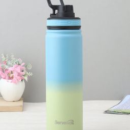 Servewell Thunder Pro Vacuum Stainless Bottle Green & Light Blue - 725 ml-image-44
