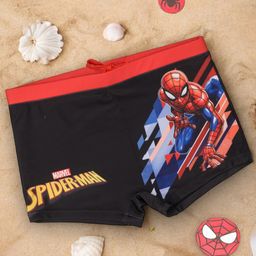 Marvel by Yellow Bee Featuring Spiderman Printed Swim Shorts - Red & Black-image-97