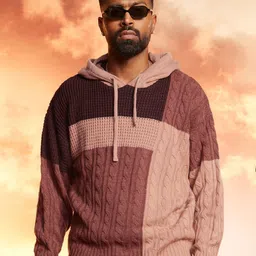 The Souled Store Men Colourblocked Hooded Sweatshirt-picture-45