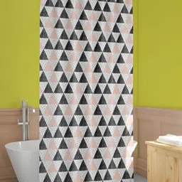 ArtzFolio White & Black Geometric Printed Waterproof Shower Curtains-image-104