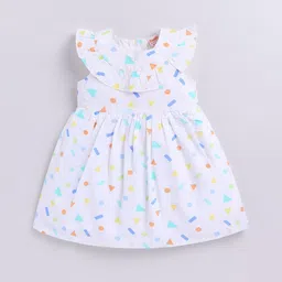 SNUGGLY MONKEY Print Flutter Sleeve Layered Fit & Flare Dress image 2