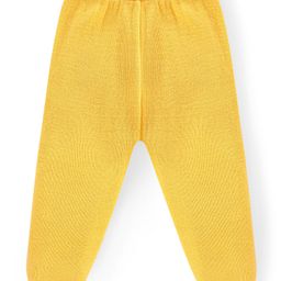 Babyhug Knitted Full Sleeves Sweater Set with Colour Block Design & Patch Work Detailing - Yellow & Blue image 4