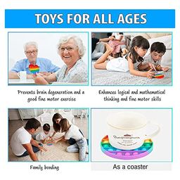 BitFeex Pop Bubble Stress Relieving Silicone Pop It Fidget Toy - Multicolour image 5
