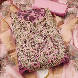 KALINI Embroidered Pure Cotton Unstitched Dress Material-image-97