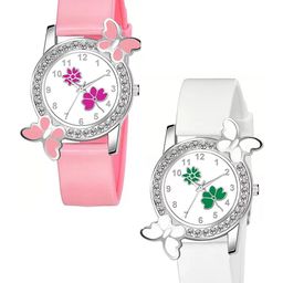 CSAMON Women Pack of 2 Wrap Around Straps Watch 328 PINK 315PUR WH 315GRE-image-64