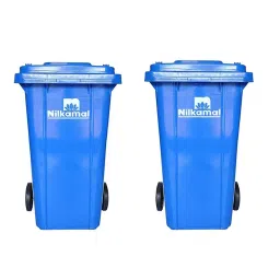 Nilkamal 120 L Blue Plastic Dustbin With Wheel (Pack of 2)-image-38