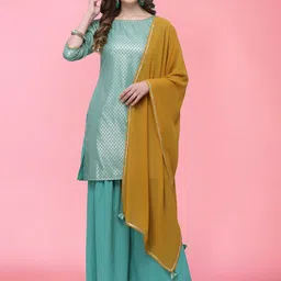 THE FAB FACTORY Women Ethnic Motifs Printed Regular Kurti with Sharara & Dupatta-picture-46