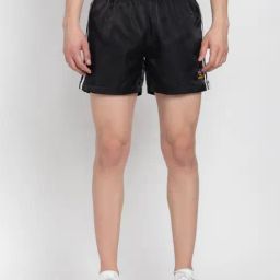 Adidas Originals Black Regular Fit Striped Sports Shorts-picture-27